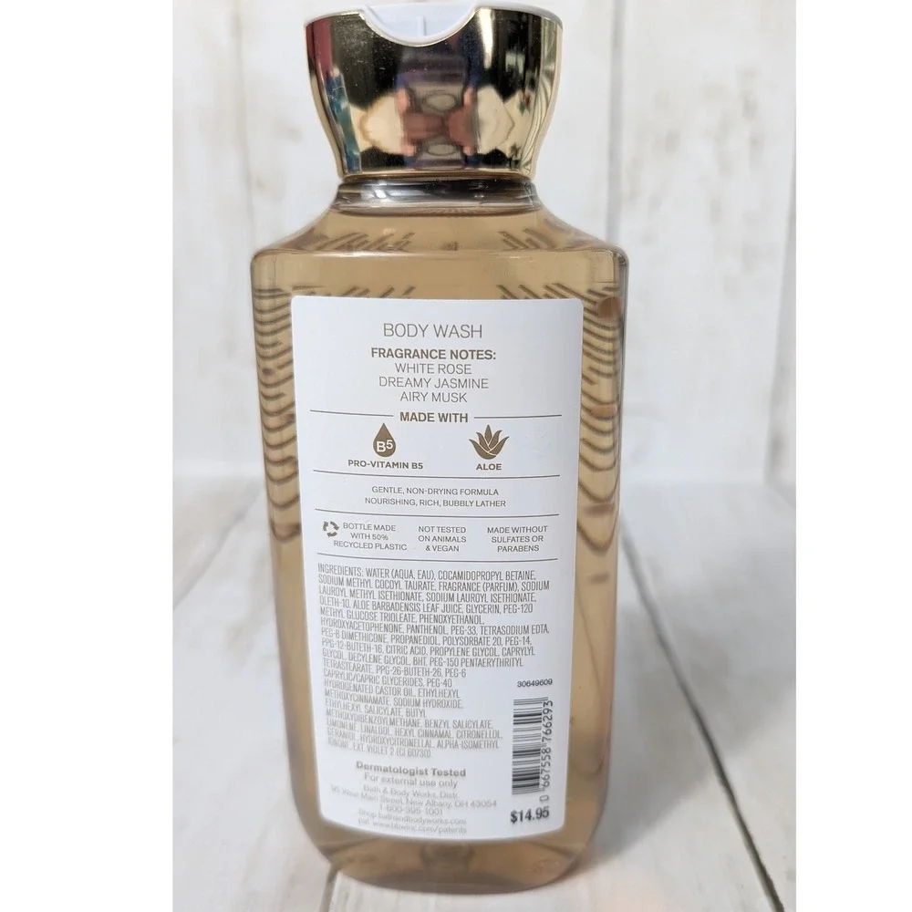 Bath & Body Works Body Wash‎ Satin Slippers White Rose Jasmine Musk Discontinued